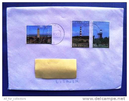 Cover Sent From Netherlands To Lithuania On 1995, Lighthouses, Pfare - Brieven En Documenten