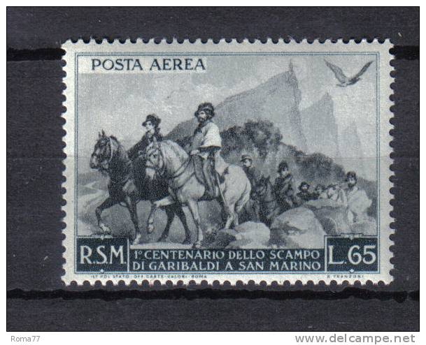 SS1663 - SAN MARINO  , Posta Aerea : Garibaldi Il N. 81  ***  MNH - Luftpost