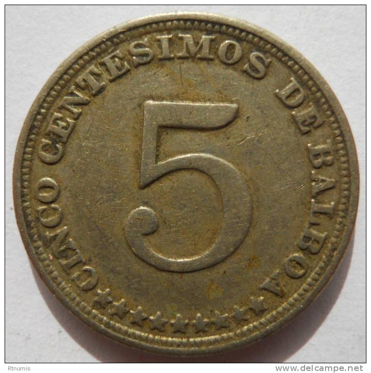 Panama 5 Centesimos 1929 Km 9 - Panama