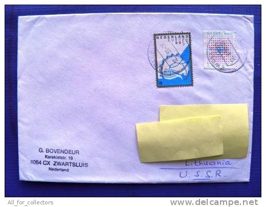 Cover Sent From Netherlands To Lithuania On 1990, Europa Cept, - Lettres & Documents