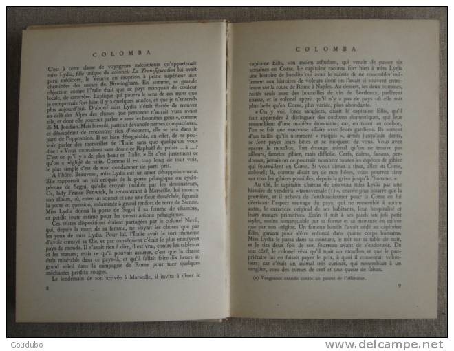 P. Mérimée Colomba illustrations de P. Rousseau Rouge & Or.G.P 1952.Voir photos.