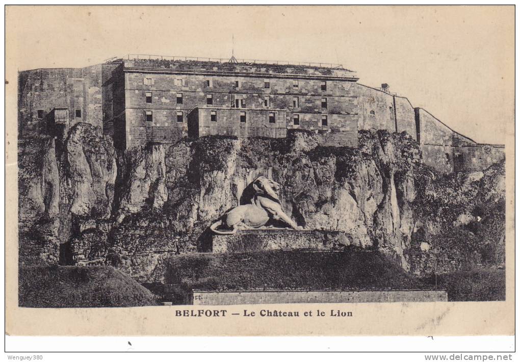 90 TERRITOIRE DE BELFORT  Le Château Et Le Lion - Belfort – Le Lion