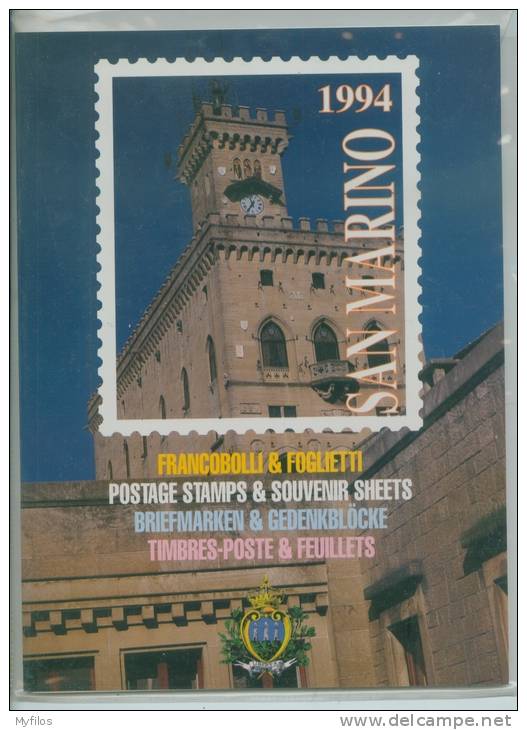 SAN MARINO  1994 LIBRO UFFICIALE  COMPLETO - Komplette Jahrgänge