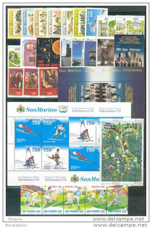 1994 COMPLETE YEAR PACK MNH ** - Volledig Jaar