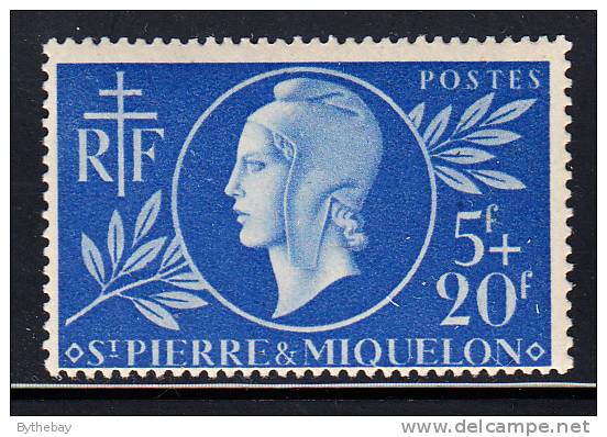 St Pierre Et Miquelon 1944 MNH Sc B13 5fr + 20fr Red Cross Issue - Ungebraucht