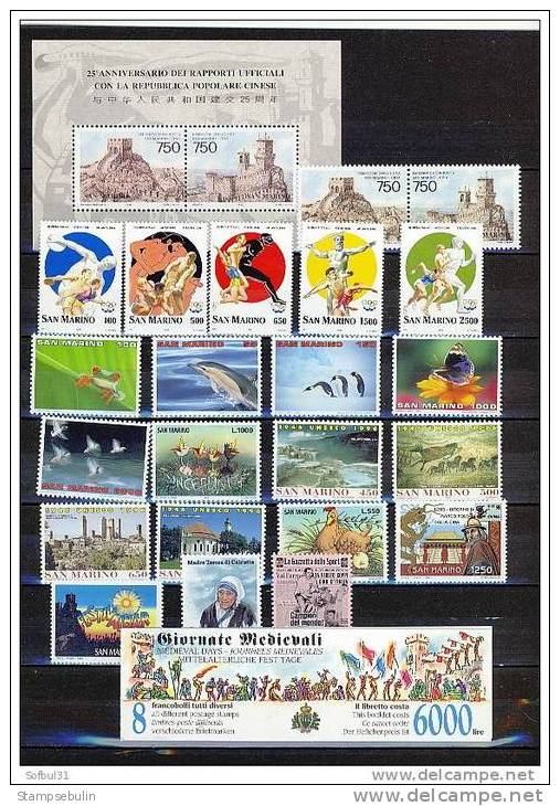 1996 COMPLETE YEAR PACK MNH ** - Volledig Jaar