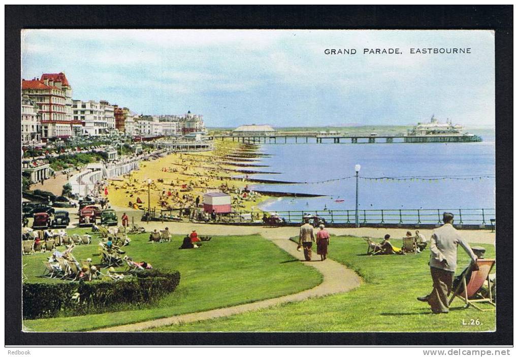 RB 849 - Postcard Grand Parade &amp; Pier Eastbourne Sussex - Eastbourne