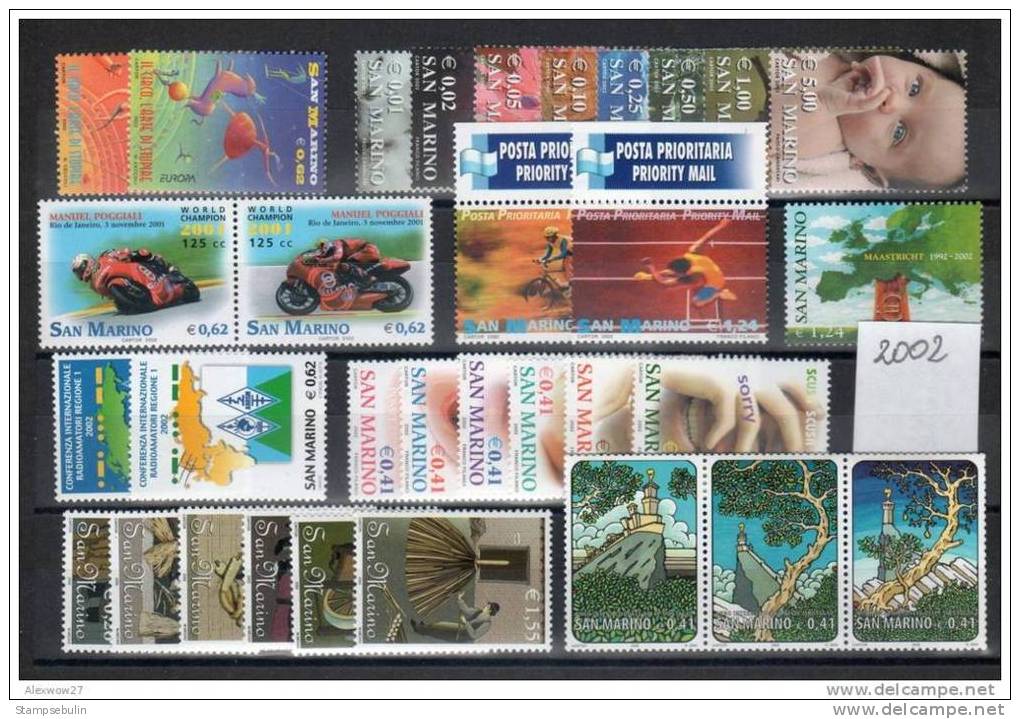 2002 COMPLETE YEAR PACK MNH ** - Full Years