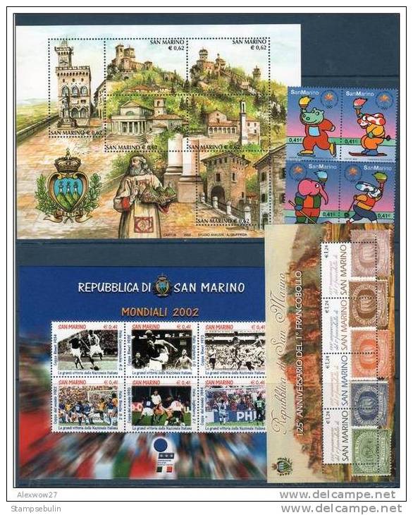 2002 COMPLETE YEAR PACK MNH ** - Komplette Jahrgänge