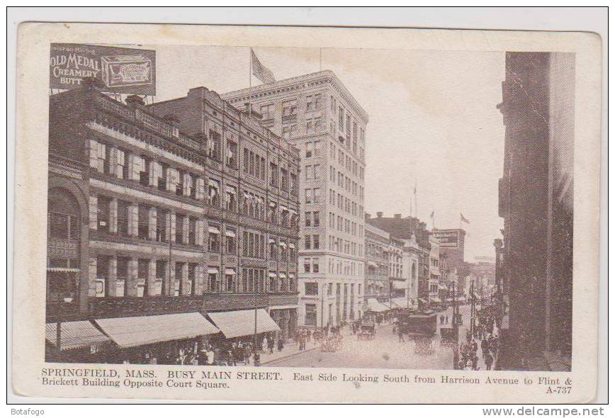 CPA SPRINGFIELD, MAIN STREET EN 1919 - Springfield