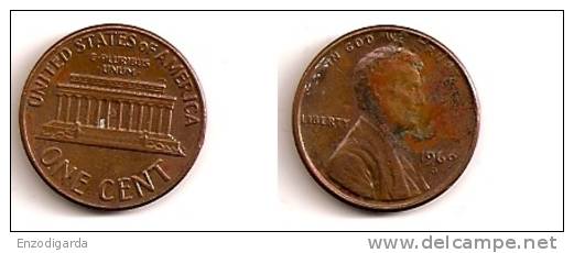 1 Cent – Lincoln – Etats-Unis – 1969 D – Mémorial – Cuivre – Etat TB – KM 201 - 1959-…: Lincoln, Memorial Reverse