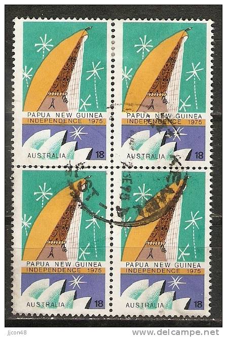 Australia 1975  Independence "Papua New Guinea"  18c   (o) - Used Stamps