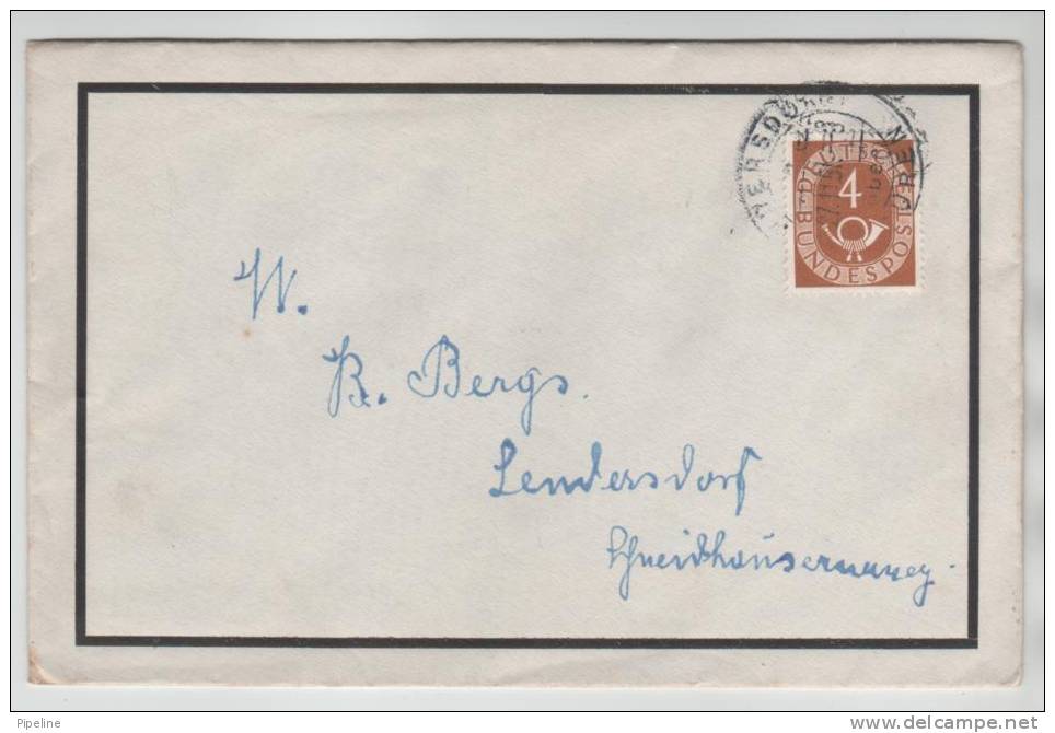 Germany Condolence Cover Lendersdorf Düren 27-11-1951 - Briefe U. Dokumente