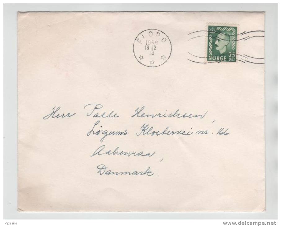 Norway Cover Sent To Denmark Florö 1959 - Cartas & Documentos