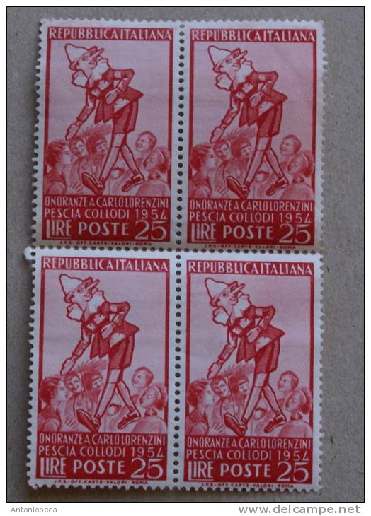 ITALIA 1954 - COLLODI BLOCK MNH** - Blocs-feuillets