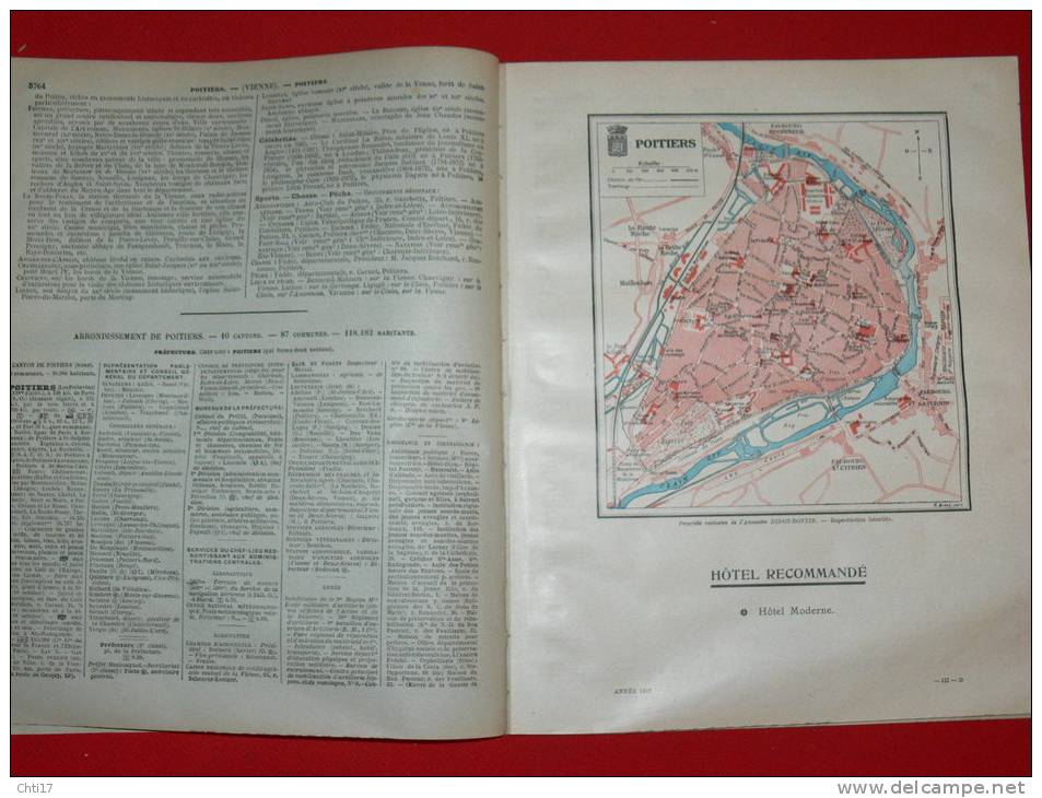 VIENNE POITIERS MONTMORILLON CHATELLERAULT LOUDUN CIVRAY CHARROUX GENCAY   BOTTIN 1937 AVEC COMMERCES ET PARTICULIERS - Directorios Telefónicos