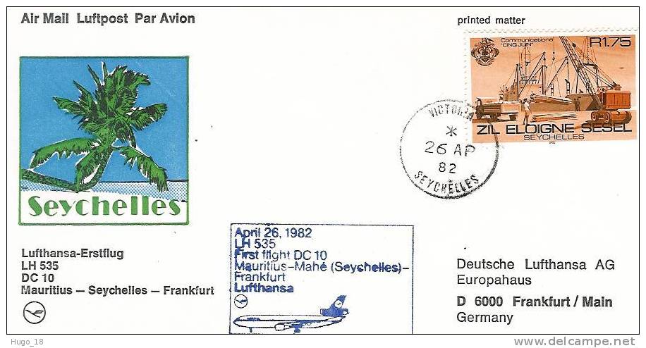 Seychelles Zil Eloigne Sesel: Lufthansa 1982 - Seychellen (1976-...)
