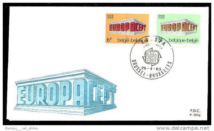 17233) Belgien - Michel 1546-1547 - FDC - CEPT 1969 - 2,00 Mi€ - 1961-1970