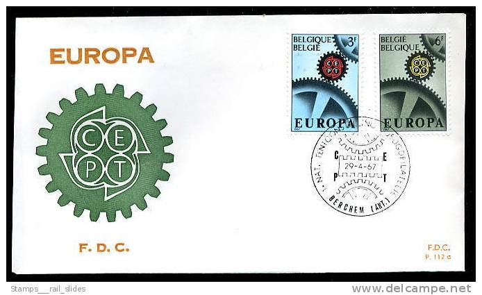 17203) Belgien - Michel 1472-1473 - FDC - CEPT 1967 - 1,50 Mi€ - 1961-1970