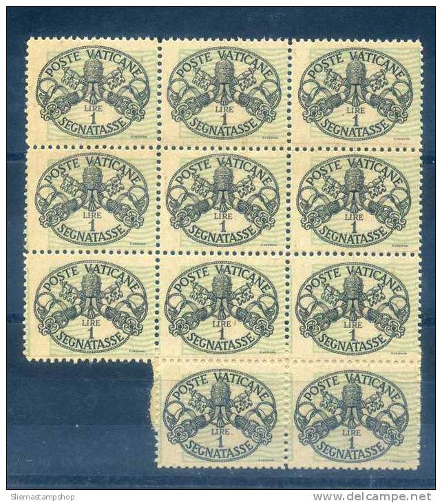 VATICAN - 1945 BLOCK OF 11 - V5515 - Nuovi