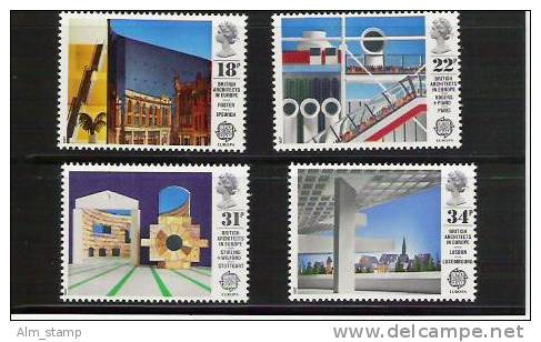 1987 Großbritannien  Mi. 1105-8 **MNH  Europa: Moderne Architektur. - Unused Stamps