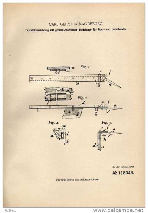 Original Patentschrift - C. Geipel In Magdeburg , 1900 , Ober- Und Unterfenster , Fenster !!! - Architecture