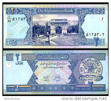 AFGHANISTA&#8203;N 2 AFGANIS 2002 P 65 UNC - Afghanistán