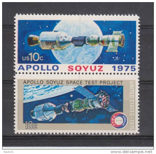 USA YT 1059/60 ** : Coopération Spatiale Avec L´URSS , Apollo Soyouz - Unused Stamps