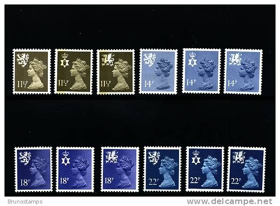 GREAT BRITAIN - 1981 REGIONAL SET (11½+14+18+22)  MINT NH - Unclassified