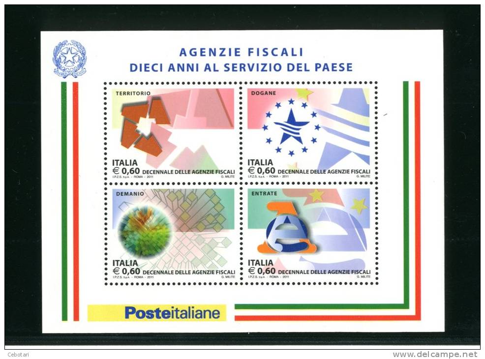 ITALIA 2011** - AGENZIE FISCALI - Foglietto - 2011-20: Mint/hinged