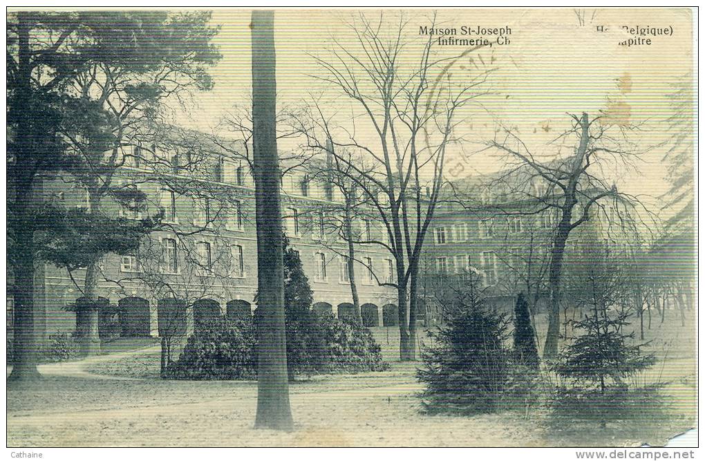 BELGIQUE . LEMBECQ LEZ HAL . MAISON SAINT JOSEPH ( Coin ) Voyagee En 1914 - Halle