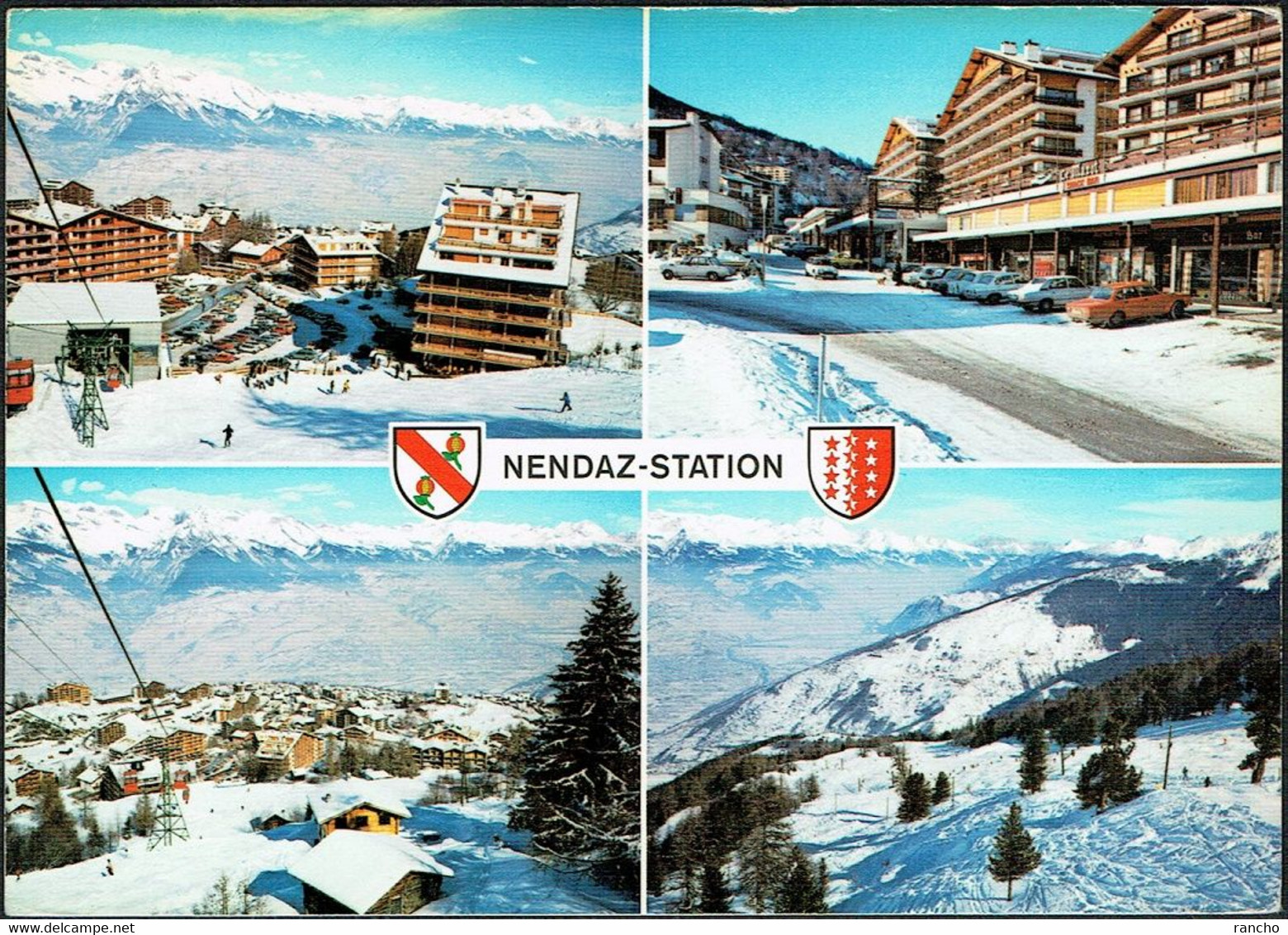 SUISSE CARTE POSTALE  DU :  15.2 .1978. NENDAZ . CAROUGE  . (Nendaz-Station ,Alt 1350m) - Carouge