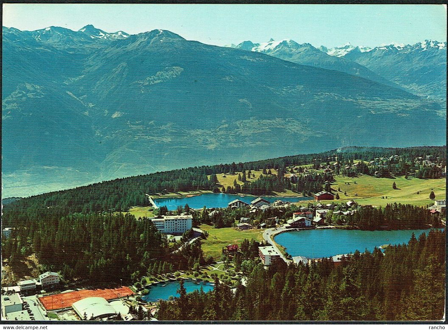 SUISSE CARTE POSTAE .16.9.1974 . CRANS-SUR-SIERRE . MEYRIN .(1500-3000m)MONTANA-CRANS - Meyrin