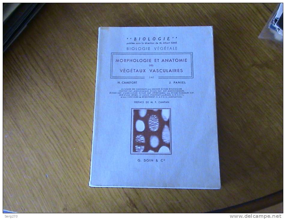 BIOLOGIE VEGETALE MORPHOLOGIE ET ANATOMIE DES VEGETAUX VASCULAIRE MEDICALE 1962 PREFACE DE M CAMPAN - 18+ Jaar