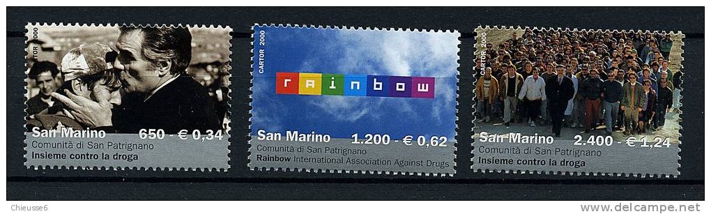 (CL 93 Bis) Saint Marin ** N° 1678 à 1680 - "Rainbow" Association Internationale Contre La Drogue - Gebruikt