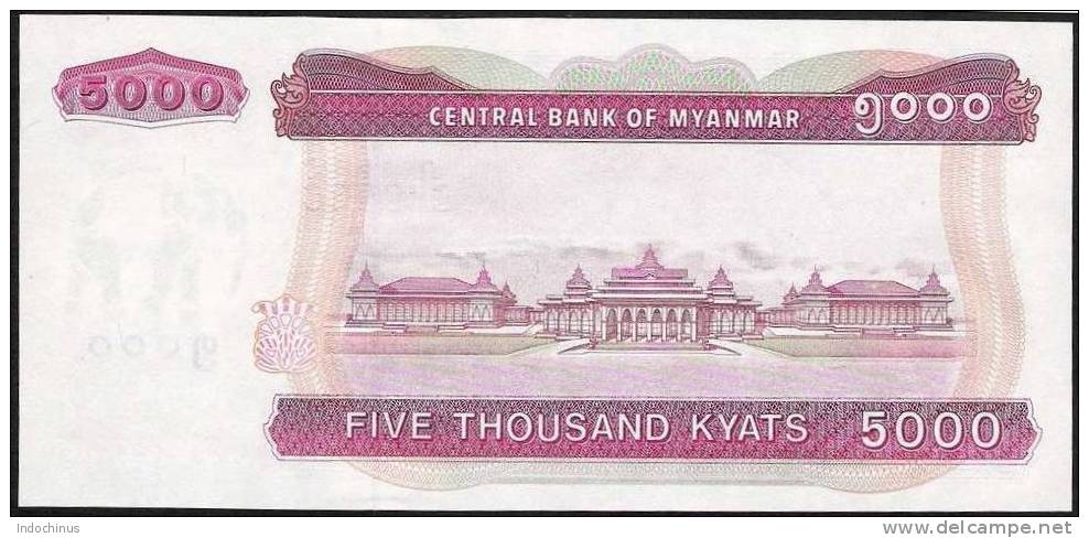 MYANMAR  5000  Kyat   2009  UNC  BIRMANIE / BURMA / BIRMA  PORT OFFERT - Myanmar