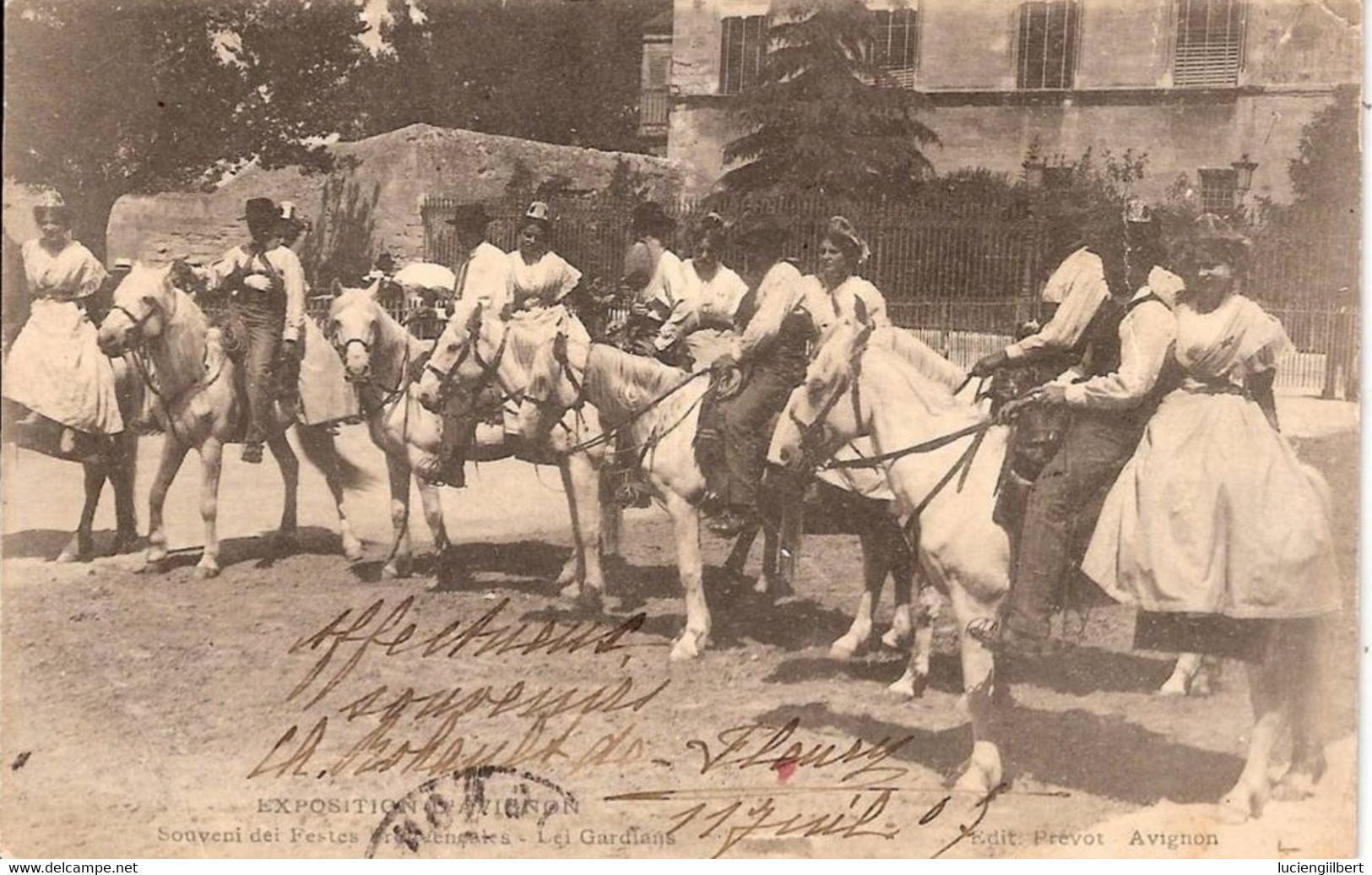 CPA VAUCLUSE (84)  -   AVIGNON  -  EXPOSITION AVIGNON -  FETE DES GARDIANS  -    BELLE ANIMATION   1907 - Avignon