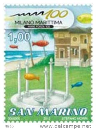 SAN MARINO - ANNO 2012 - ANNIVERSARIO MILANO MARITTIMA  - NUOVI ** MNH - Unused Stamps