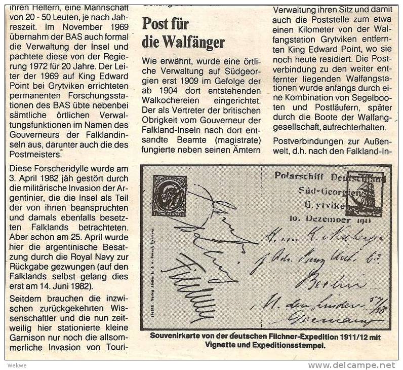 Süd-Georgien. Kurze Postgeschichte - Philatelie Und Postgeschichte