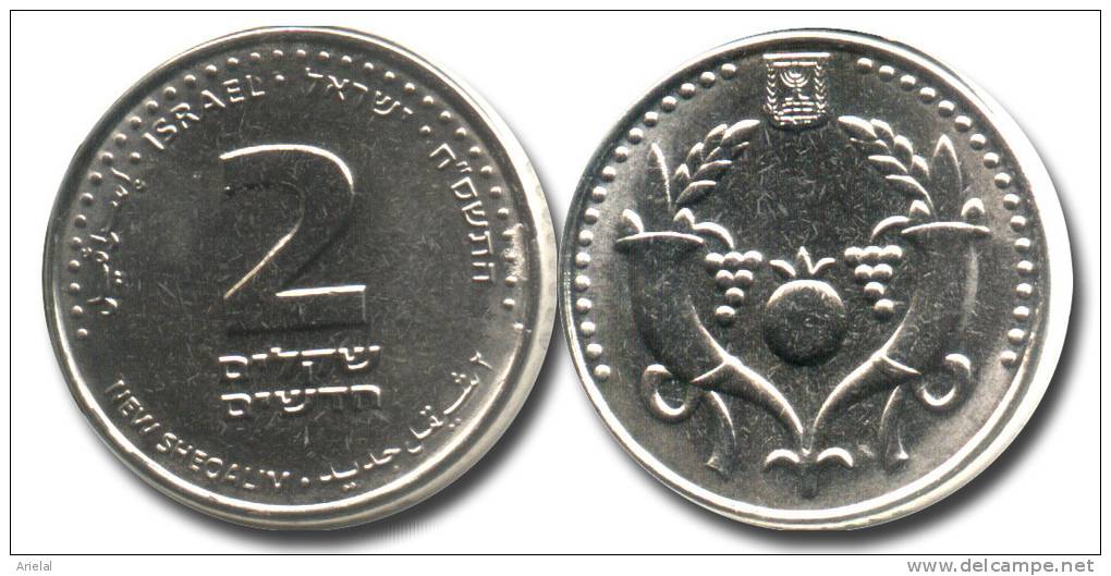NEW 2 SHEKEL COIN ISRAEL SILVER TWO SHEQEL COINS HEBREW HOLY LAND JUDAICA 2008 - Israel