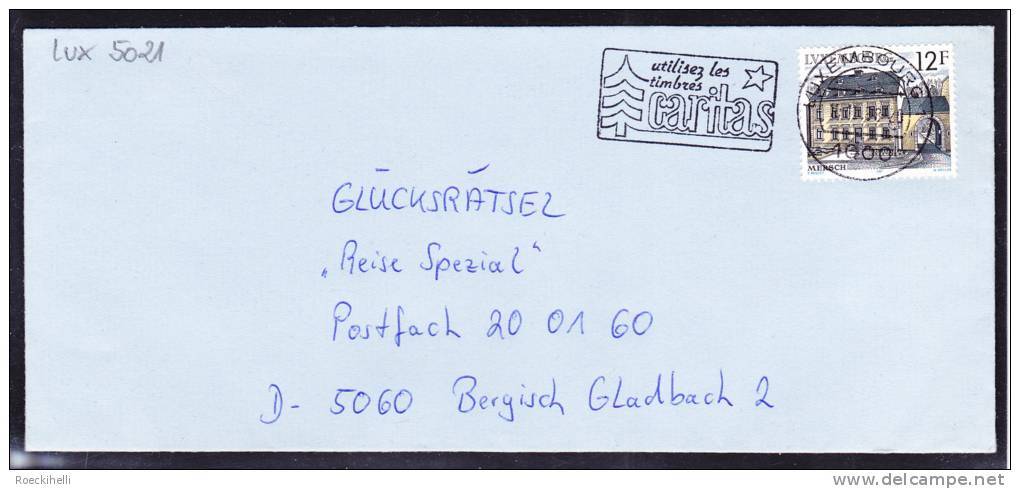 1988 - LUXEMBURG - Bedarfsbeleg, Gelaufen V. Luxembourg N. Berg.Gladbach - S.Scan (lux 5021) - Briefe U. Dokumente