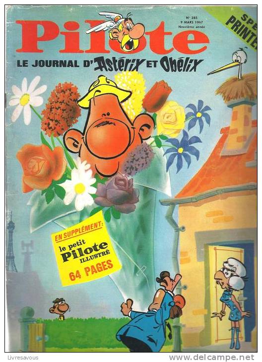 Pilote Le Journal D'Astérix Et Obélix N°385 Du 9 Mars 1967 Sans Supplément - Pilote