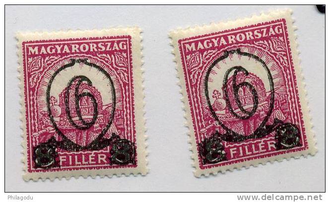 MAGYAR Couronne St Etienne Surchargée, 434 B Et 435 B**,(dentelure 14),cote 224 &euro;, POSTFRICH - Unused Stamps