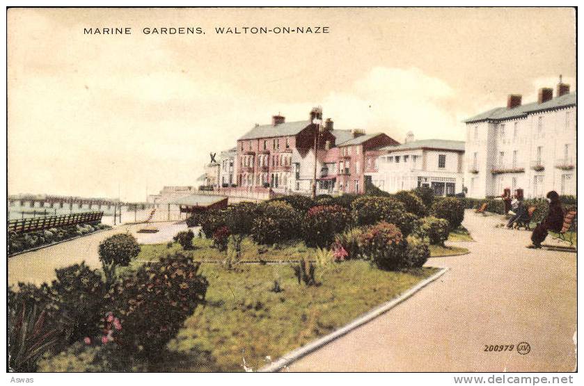 MARINE GARDENS, WALTON-ON-NAZE, (WALTON-ON-THE-NAZE) ESSEX Pu1934 ~ LOCAL PUBLISHER - Autres & Non Classés