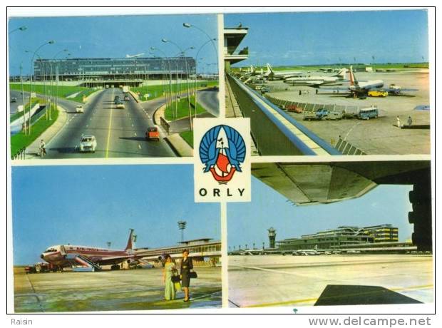 94 Aéroport De Paris- Orly  L'Aérogare L'Aire De Stationnement  BOEING 707d'Air-India L'Aérogare Voitures 2CV DS   TBE - Orly