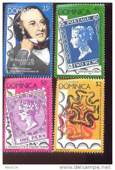 DOMINICA 608-11  MINT N.H. STAMPS OF SIR ROWLAND HILL - Dominica (1978-...)