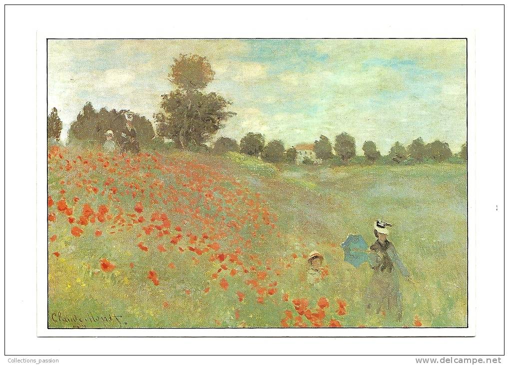 Cp, Peintures Et Tableaux, Claude Monet - Les Coquelicots - Texte Au Verso - Peintures & Tableaux