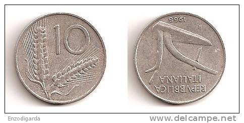 10 Lire – Italie – 1968 – Epis De Blé – Aluminium – Etat TTB – KM 93 - 10 Lire
