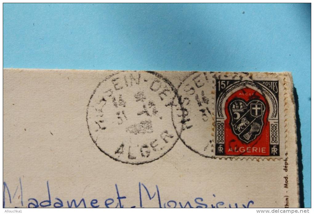 30/12/1949 Lettre De Hussein-dey Alger + Mini Cartes Postales Multi Vues Pour Saint Didier Au Mont D´or Rhone 69 - Brieven En Documenten