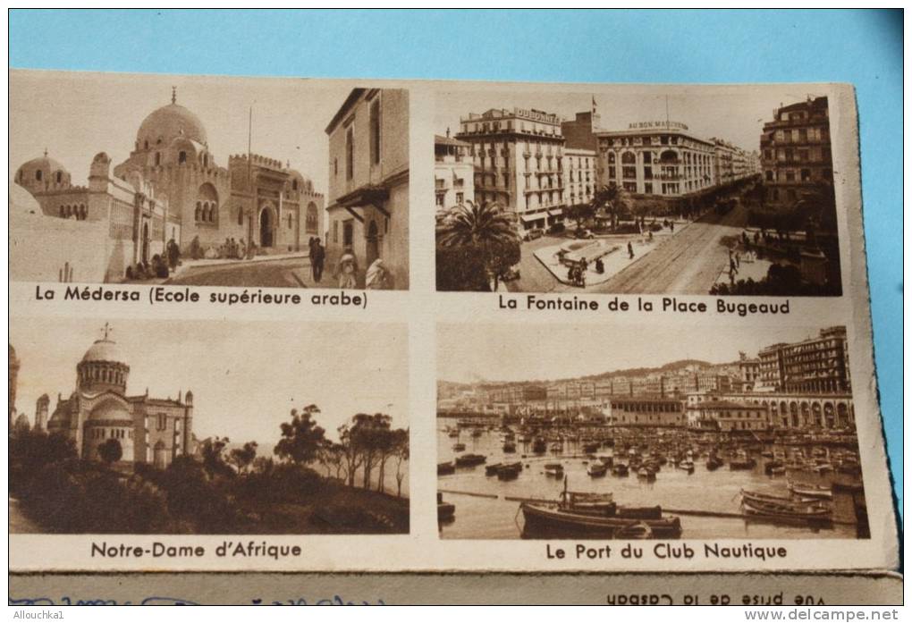 30/12/1949 Lettre De Hussein-dey Alger + Mini Cartes Postales Multi Vues Pour Saint Didier Au Mont D´or Rhone 69 - Brieven En Documenten